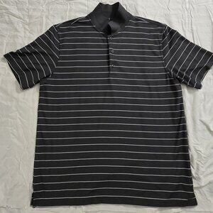 Greg Norman Golf Men's Gray Striped Polo XXL